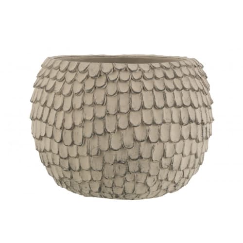 Déco Jarres et cache-pots | Cache-pot ciment gris clair H24,5cm - XA41370