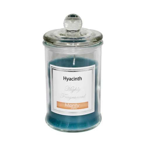 Bougie parfumée dans pot en verre jacinthe 9,5x17cm JACINTHE | Maisons du  Monde