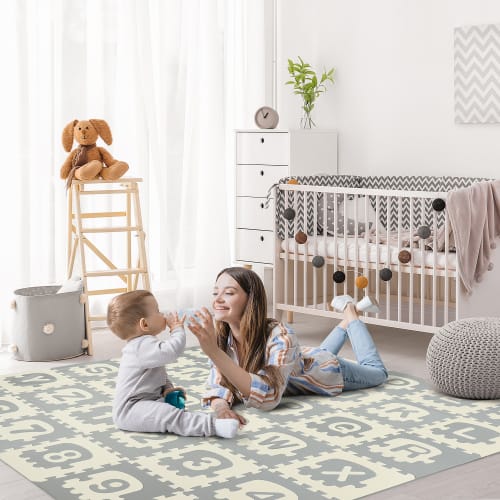 Tapis De Sol En Mousse Interconnectables 36 Pieces Chiffres Lettres Maisons Du Monde