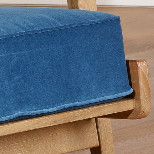 Canapés et fauteuils Fauteuils | Fauteuil vintage lounge en chêne bleu - UL99642