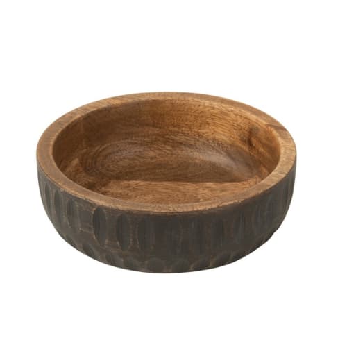 Art de la table Bols, tasses et mugs | Bol en manguier marron/noir D15,5cm - XJ60458