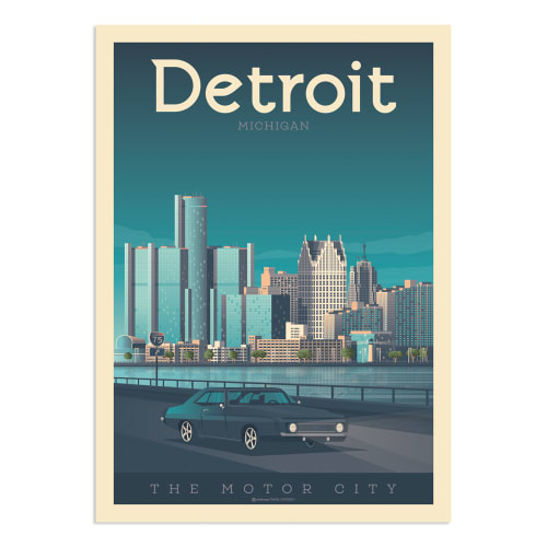 Déco Affiches et posters | Affiche Detroit  21x29,7 cm - YA09869