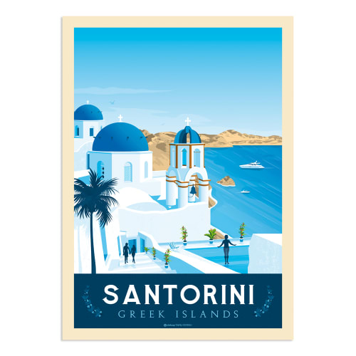 Déco Affiches et posters | Affiche Santorin  50x70 cm - KS71491