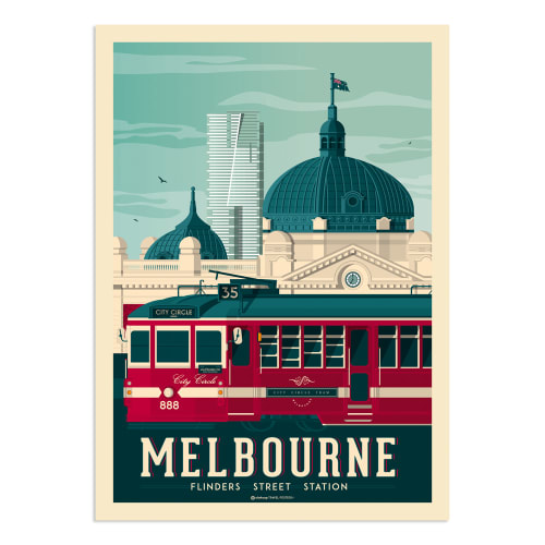 Déco Affiches et posters | Affiche Melbourne  50x70 cm - ZW86928