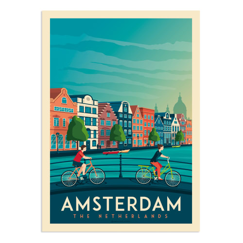 Déco Affiches et posters | Affiche Amsterdam  21x29,7 cm - JG23554
