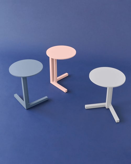 Muebles Mesas auxiliares | Mini mesa auxiliar aluminio azul - SZ06277