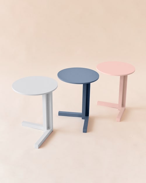 Muebles Mesas auxiliares | Mini mesa auxiliar aluminio rosa - XJ82849