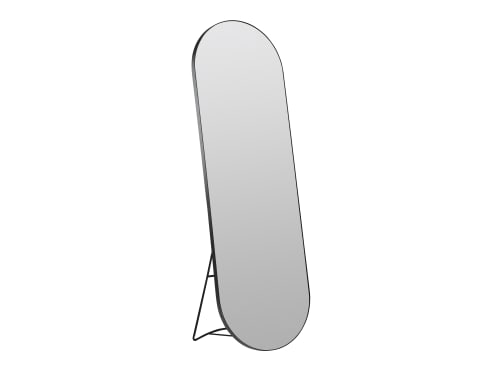 Déco Miroirs | Miroir mural ou à poser en fer noir H170cm - SE57026
