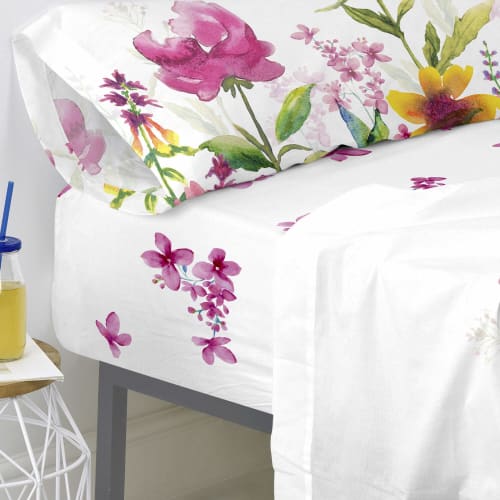 Ropa de hogar y alfombras Sábanas bajeras | Sábana bajera 100% algodón multicolor 90x200 [cama 90] - KK61399