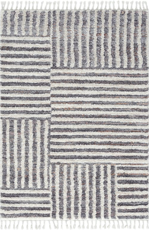 Alfombra de pelo alto alfombra de salón patrón antiguo rectangular ORO