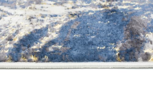 Alfombra de salón gris azul oro 200 x 300 cm SHINE