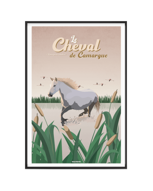 Déco Affiches et posters | Affiche Cheval de Camargue 40 x 60 cm - FY75652