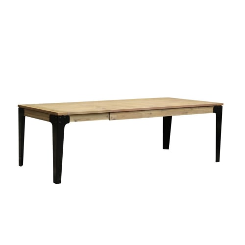 Meubles Tables à manger | Table à rallonges bois et métal 260 cm - IX13391