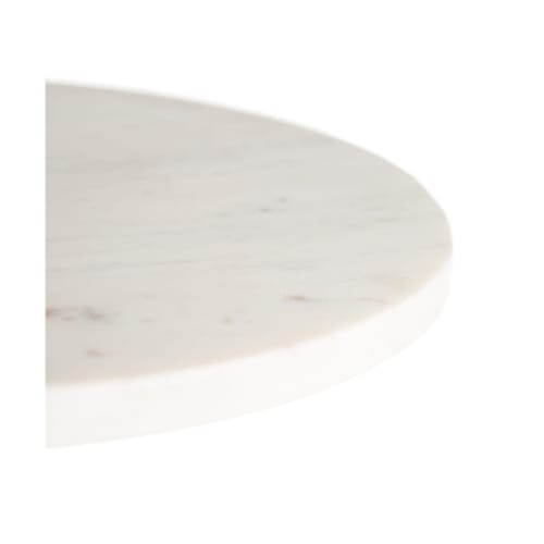 Muebles Mesas auxiliares | Mesa auxiliar con pedestal de mármol y aluminio blanca y negra - PX38217