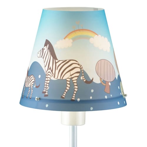 Lámpara de mesa infantil azul con dibujos de cebras CEBRAS | Maisons du  Monde