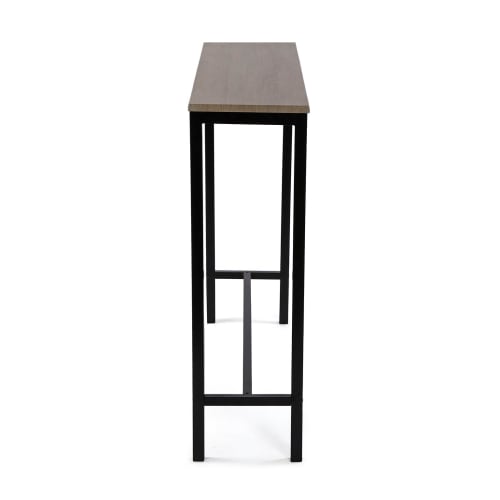 Muebles Mesas auxiliares | Consola de entrada  en aglomerado (efecto madera)  y metal negro - YQ88840