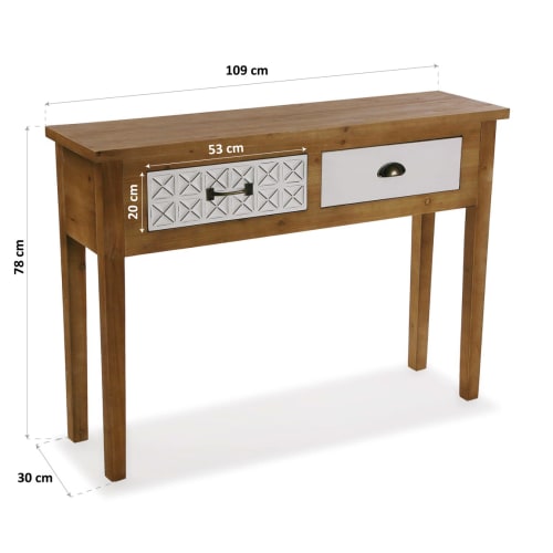 Muebles Mesas auxiliares | Consola de entrada de madera marrón - WP05050