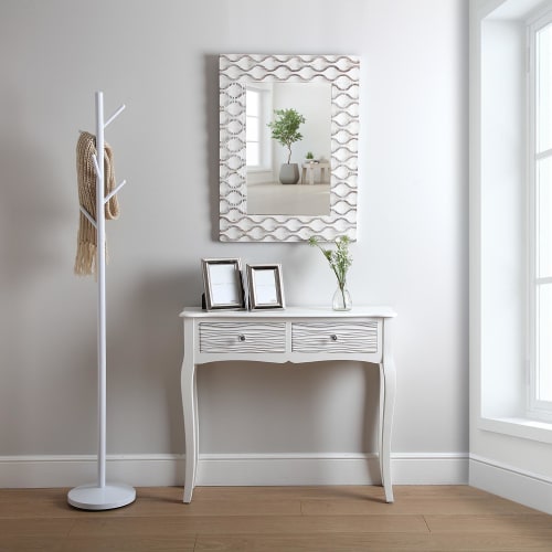 Muebles Mesas auxiliares | Consola de entrada de aglomerado (efecto madera)  blanco - LJ93960