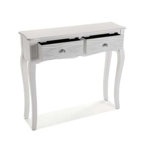 Muebles Mesas auxiliares | Consola de entrada de aglomerado (efecto madera)  blanco - LJ93960