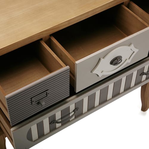 Muebles Mesas auxiliares | Consola de entrada madera marrón - XL44827