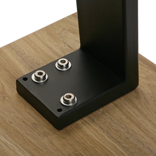 Muebles Mesas auxiliares | Mesa auxiliar aglomerado (efecto madera)  y metal marrón y negro - JS85965