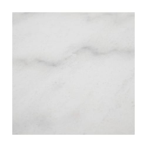 Meubles Tables basses | Table ronde bistrot métal noir et plateau marbre blanc 60x60x71cm - ZO68696