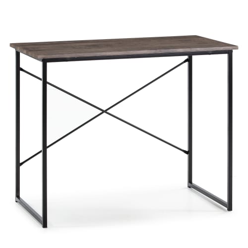 Muebles Escritorios | Mesa de escritorio negro, estilo industrial, 90 x 50 x 74 cm - TM66148