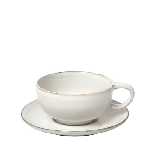 Art de la table Bols, tasses et mugs | Tasse avec sous-tasse gris sable - IS48343