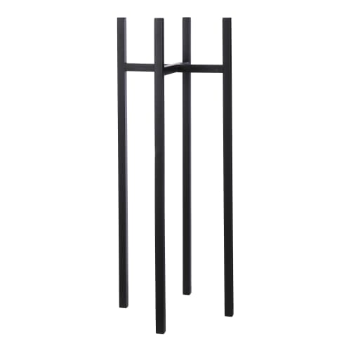 Porte-plants en métal noir H95