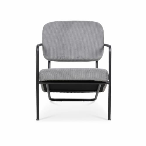 Canapés et fauteuils Fauteuils | Fauteuil en velours côtelé gris - FE64667