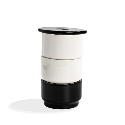 Déco Vases | Vase modulaire en Céramique noir et blanc - UB00915