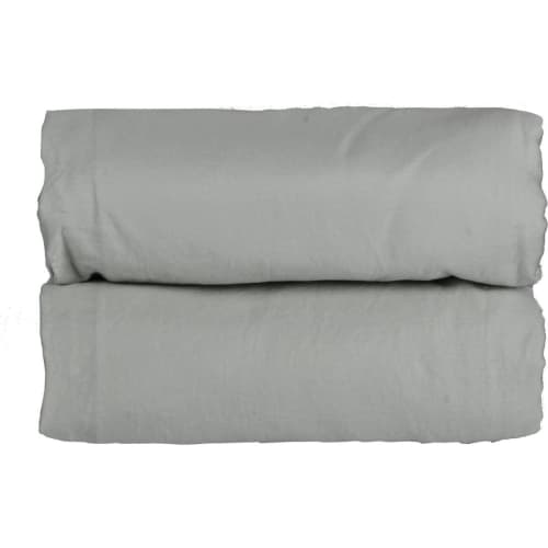 Ropa de hogar y alfombras Sábanas bajeras | Sábana bajera de satén de algodón gris perla 160x200x30 - VV43225