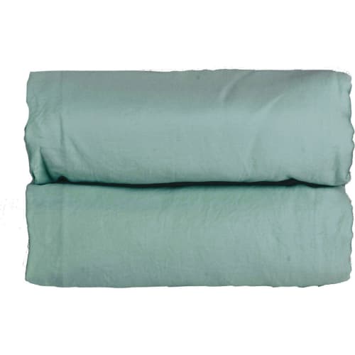 Ropa de hogar y alfombras Sábanas bajeras | Sábana bajera de satén de algodón azul agua 200x200, Copa 40 - RA67990