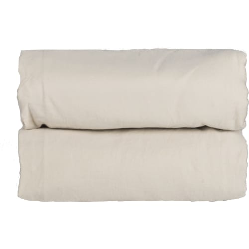 Ropa de hogar y alfombras Sábanas bajeras | Sábana bajera de satén de algodón tiza 180x200x40 - ZQ26851