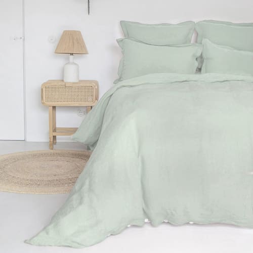 Ropa de hogar y alfombras Sábanas bajeras | Sábana bajera de lino lavado almendra 180x200x30 - RG37518