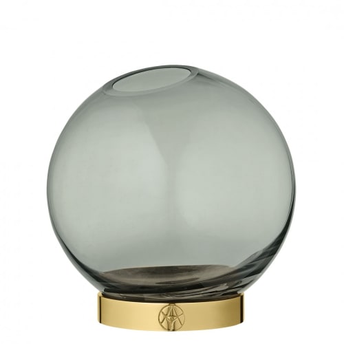 Déco Vases | Vase globe verre et laiton mini D10cm - WU75330
