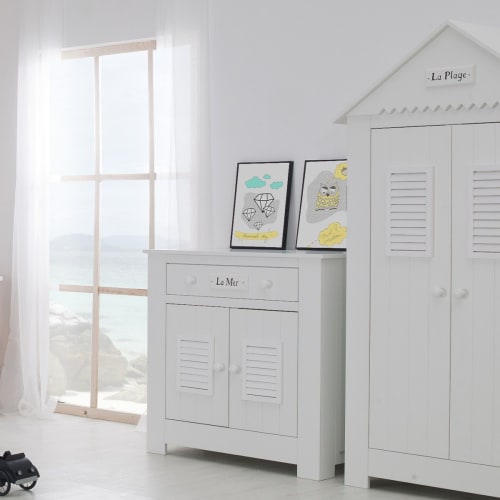 Armoire 2 portes haute blanc (Pinio) - Couverture