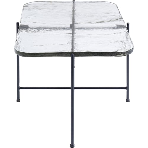 Meubles Tables basses | Table basse en verre brut et acier noir - WB88295