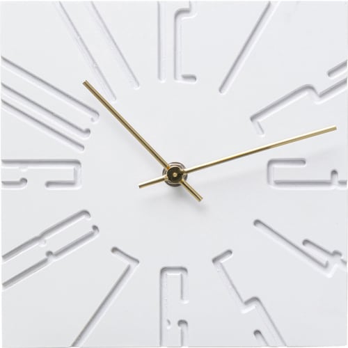 Déco Horloges murales et horloges à poser | Horloge cubique blanche 19x19 - QA65100