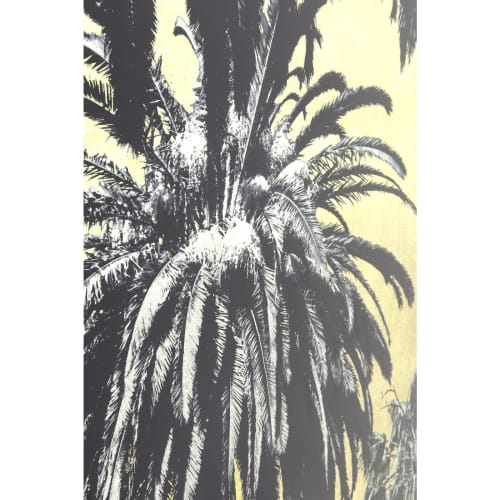 Déco Toiles et tableaux | Tableau palmiers sur fond doré en verre 180x120 - GN49405