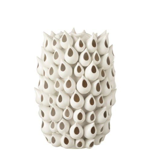 Déco Vases | Vase haut céramique blanc H44cm - LA95025