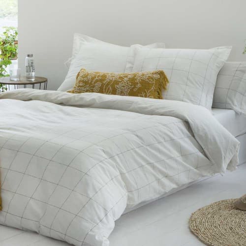 Mejora Dispuesto comerciante Funda nórdica 100% algodón orgánico blanco 240x220 cm cama 150 ZARAUZ | Maisons  du Monde