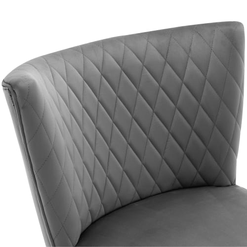 Canapés et fauteuils Fauteuils | Fauteuil vintage velours gris pieds métal noir(x2) - WR12390