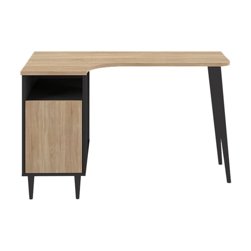 Meubles Bureaux et meubles secrétaires | Bureau  effet bois noir et chêne naturel - IC80960