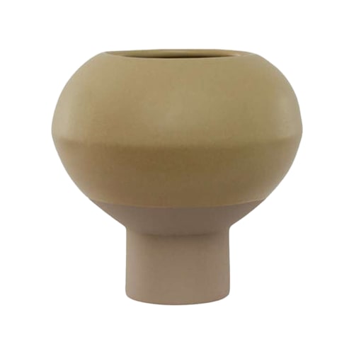 Déco Vases | Vase marron 100% grès Ø15xH15cm - JN52682