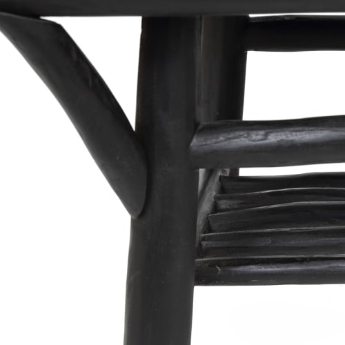 Muebles Mesas auxiliares | Mesa auxiliar de madera de teca negro - WP28052