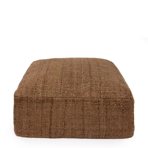 Canapés et fauteuils Poufs | Pouf en coton brun - OE12951