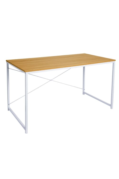 Muebles Escritorios | escritorio industrial blanco en madera y metal - UI53160