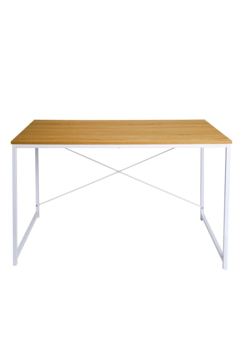 Muebles Escritorios | escritorio industrial blanco en madera y metal - UI53160