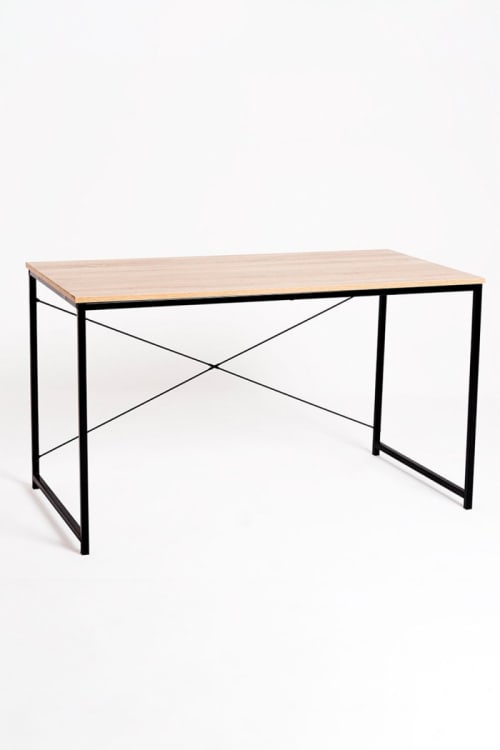 Muebles Escritorios | escritorio industrial negro en madera y metal - GS96988